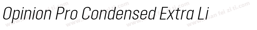 Opinion Pro Condensed Extra Light字体转换